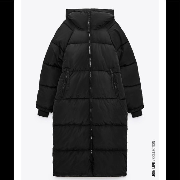 Zara Jackets & Coats Zara Extra Long Water Repellent Puffer Coat Poshmark
